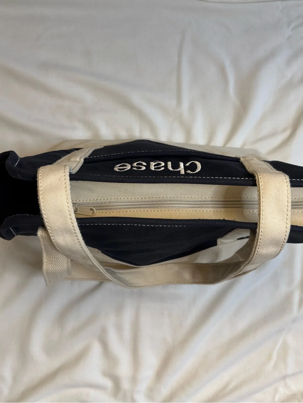 Lands' End Navy Canvas Dog Carrier Tote Bag 16.5